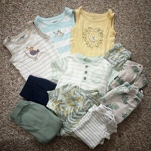 Baby Clothing Set with Animal Prints
